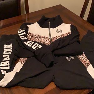 Sweatshirt half zip long pant